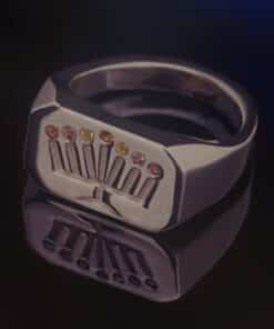 Menorah ring 14k