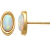 price $2999k YG Reconstituted Opal Stud Earrings 7x4.3mm - ES173 | ES173