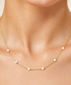 Yellow Gold Opal Oval Link Chain