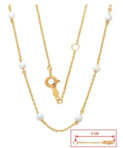 9k Yellow Gold Opal Oval Link Chain – 45cm