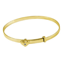 Gold Italian Solid Curb Baby ID Bracelet