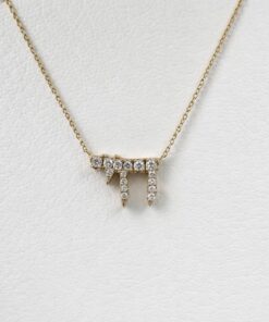 Yellow Gold Diamond “Chai” (חי) Necklace